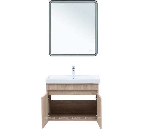 Тумба с раковиной Aquanet Оптима 70 дуб светлый 00345357