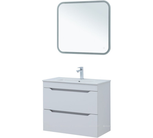 Тумба с раковиной Aquanet Практика 80 2 ящика белый матовый 00335760