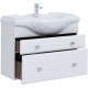 Тумба с раковиной Aquanet Рондо 85 Yatao 2 ящика белый глянец 00306205