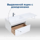 Тумба с раковиной Aquanet Токио 130 R подвесная 1 ящик белый глянец 00239218