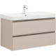Тумба с раковиной Aquanet Вега 2.0 90 бежевая 2 ящика с раковиной Ирис 00344753
