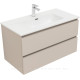 Тумба с раковиной Aquanet Вега 2.0 90 бежевая 2 ящика с раковиной Ирис 00344753