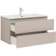 Тумба с раковиной Aquanet Вега 2.0 90 бежевая 2 ящика с раковиной Ирис 00344753