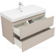 Тумба с раковиной Aquanet Вега 2.0 90 бежевая 2 ящика с раковиной Ирис 00344753