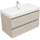 Тумба с раковиной Aquanet Вега 2.0 90 бежевая 2 ящика с раковиной Ирис 00344753