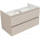 Тумба с раковиной Aquanet Вега 2.0 90 бежевая 2 ящика с раковиной Ирис 00344753
