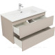 Тумба с раковиной Aquanet Вега 2.0 90 бежевая 2 ящика с раковиной Ирис 00344753