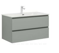 Тумба с раковиной Aquanet Вега 2.0 90 мисти грин 2 ящика с раковиной Flat 00344768