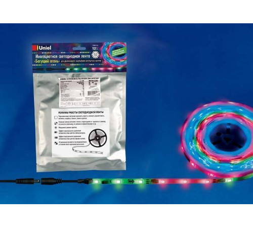 Лента светодиодная Uniel ULS-F20-5050-30LED 220В 4.8 Вт/м IP67 4000K UL-00001860