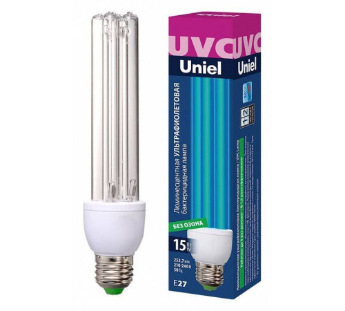 Лампа бактерицидная Uniel E27 15Вт K UL-00007270