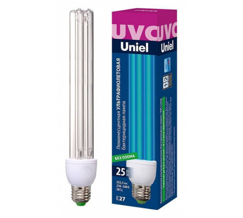 Лампа бактерицидная Uniel E27 25Вт K UL-00007271