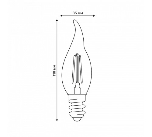 Лампа светодиодная Volpe OPTIMA DIM E14 6Вт 3000K UL-00009243