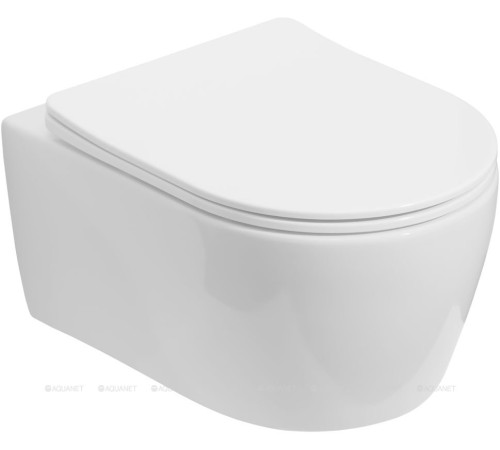 Унитаз подвесной Aquanet Smart W Rimless 490x360x250 мм с сиденьем Soft Close Slim 00276395