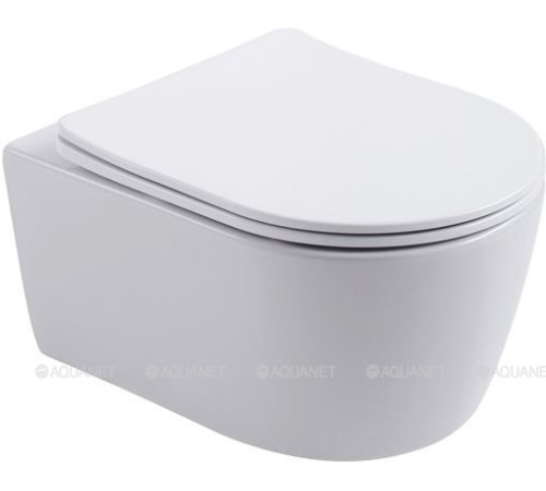 Унитаз подвесной Aquanet Smart W Rimless 490x360x250 мм с сиденьем Soft Close Slim 00276395