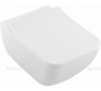 Унитаз подвесной Villeroy & Boch Venticello 375x560 мм CeramicPlus с сиденьем 4611RSR1