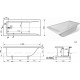 Ванна прямоугольная Aquanet BRIGHT STONE 1800х800 мм 00332885