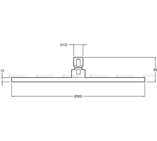 Верхний душ Jacob Delafon Katalyst круглый 355 мм E13691-CP