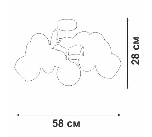 Люстра на штанге Vitaluce V2058 V2058-0/5PL
