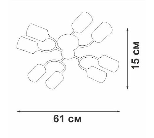 Потолочная люстра Vitaluce V2823 V2823-1/8PL