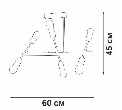Люстра на штанге Vitaluce V3010 V3010-1/6PL