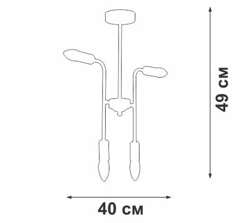 Люстра на штанге Vitaluce V3022 V3022-1/4PL