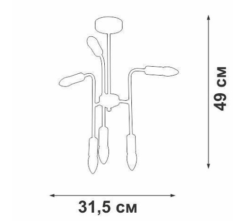 Люстра на штанге Vitaluce V3022 V3022-1/6PL