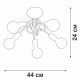 Люстра на штанге Vitaluce V3727 V3727-0/5PL