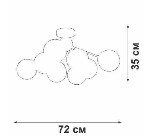 Люстра на штанге Vitaluce V3772 V3772-8/8PL