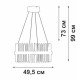 Подвесной светильник Vitaluce V3832DT V3832DT-9/1S