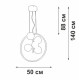 Подвесная люстра Vitaluce V3889DT V3889DT-1/5+1S