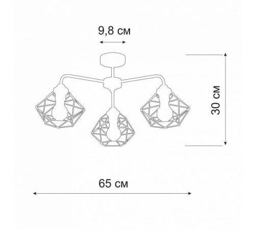 Люстра на штанге Vitaluce V4258 3 лампы E27 V4258-0/3PL