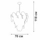 Люстра на штанге Vitaluce V5802 V5802-8/8PL