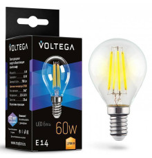 Лампа светодиодная Voltega Globe 6W E14 6Вт 2700K 7212