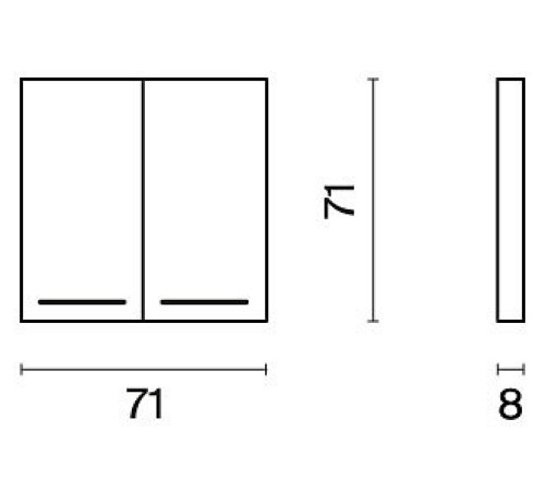 Клавиши для выключателя двухклавишного с подсветкой Voltum S70 VLS000406