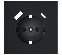 Накладка для розетки с заземлением и со шторками и 2хUSB type A и C Voltum S70 VLS001007