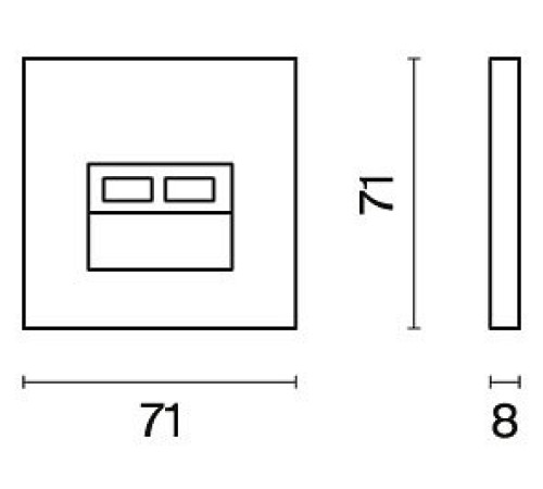 Накладка для розетки RJ-11 или RJ-45 Voltum S70 VLS001405