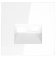 Накладка для ТВ-розетки и RJ-11 или RJ-45 Voltum S70 VLS002701