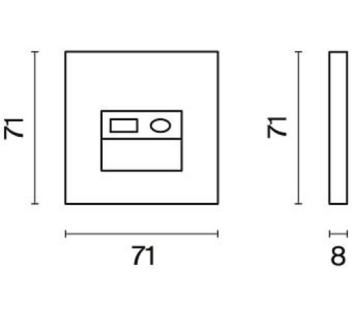 Накладка для ТВ-розетки и RJ-11 или RJ-45 Voltum S70 VLS002701