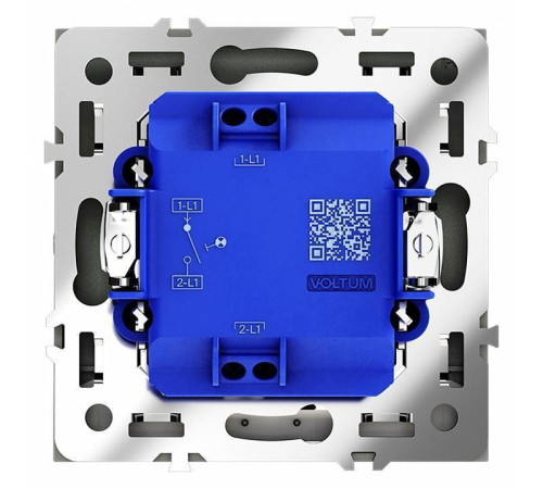 Выключатель одноклавишный с подсветкой без рамки Voltum S70 VLS010207