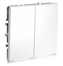 Выключатель проходной двухклавишный с подсветкой без рамки Voltum S70 VLS020402