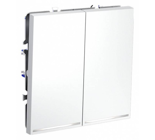 Выключатель проходной двухклавишный с подсветкой без рамки Voltum S70 VLS020402