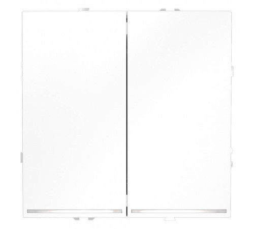 Выключатель проходной двухклавишный с подсветкой без рамки Voltum S70 VLS020402