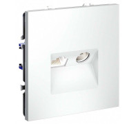 ТВ-розетка и розетка Ethernet RJ-45 без рамки Voltum S70 VLS060702
