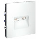 ТВ-розетка и розетка Ethernet RJ-45 без рамки Voltum S70 VLS060702