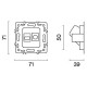 Механизм ТВ-розетки оконечные и розетки Ethernet RJ-45 Voltum S70 VLS0607M