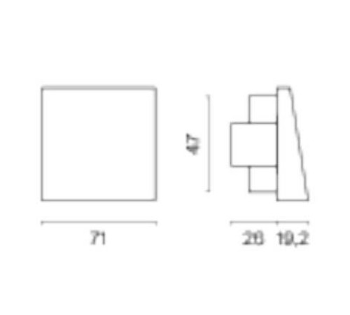 Розетка для вывод кабеля без рамки Voltum S70 VLS080205