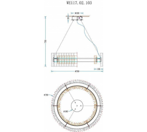 Подвесной светильник Wertmark Patricia WE117.02.103