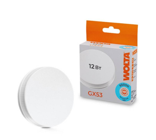 Лампа светодиодная Wolta GX53 12Вт 6500K 25W75R12GX53