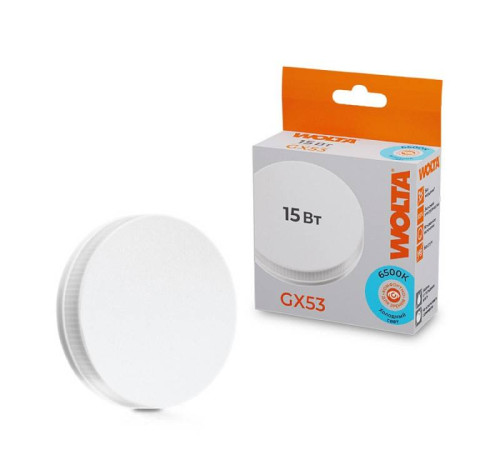 Лампа светодиодная Wolta GX53 15Вт 6500K 25W75R15GX53