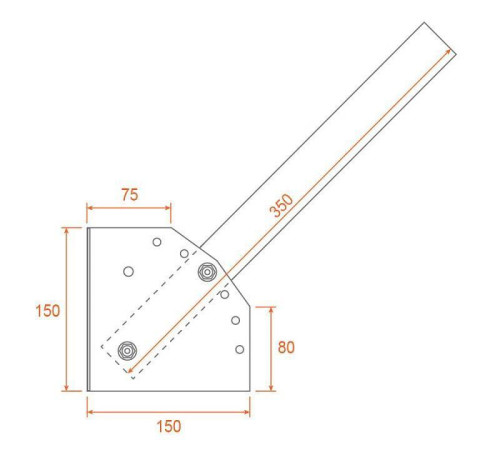 Штанга с основанием Wolta К1Н-0 К1Н-0-035-БМ